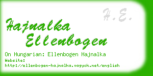 hajnalka ellenbogen business card